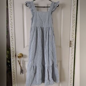 Blue & White Striped Dress